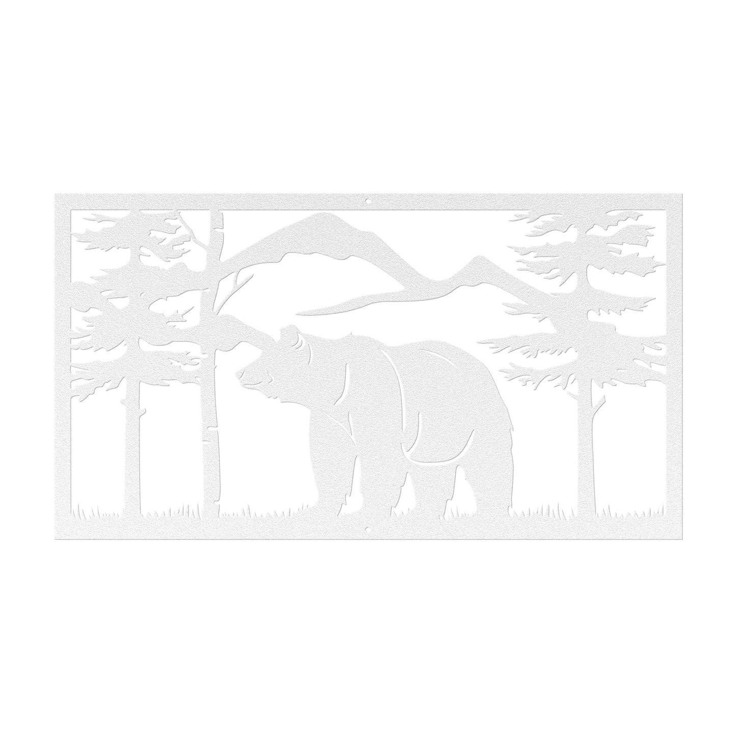 Bear In Woods Metal Sign