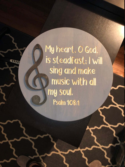 Psalm 108 | Wooden Signs | Home Decor Wood Signs 