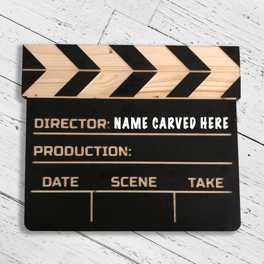 Fully Customized Wooden Clapperboard Replica