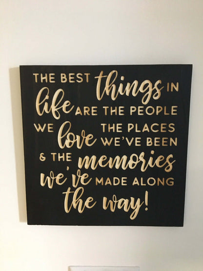 The Best Things In Life Sign | Subway Art | Home Decor Wall Art 