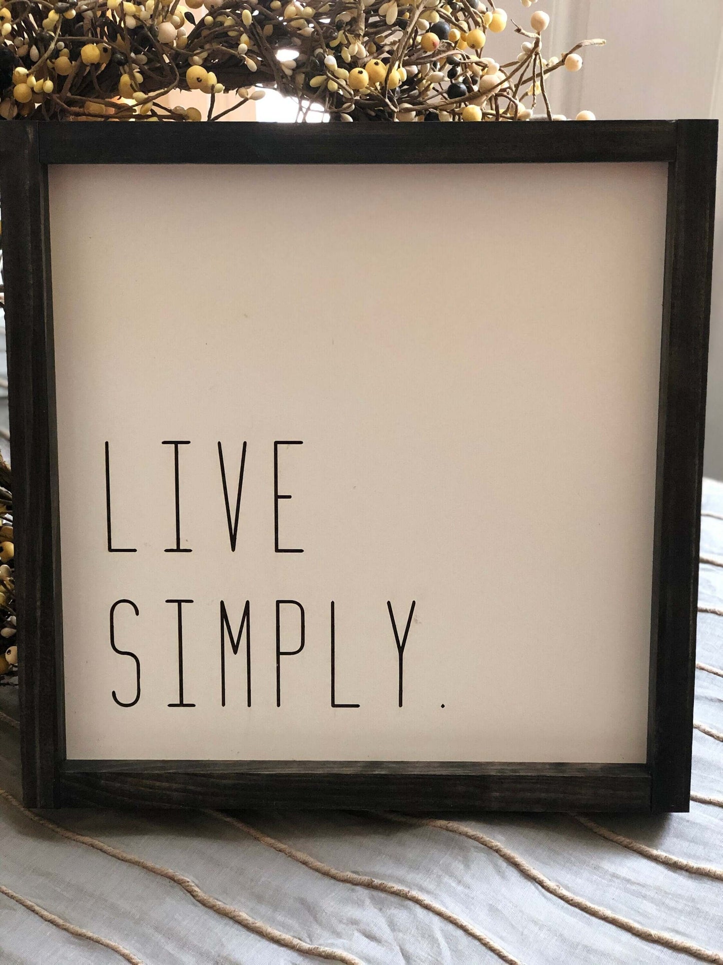 Farmhouse Sign | Live Simply | Minimalist 