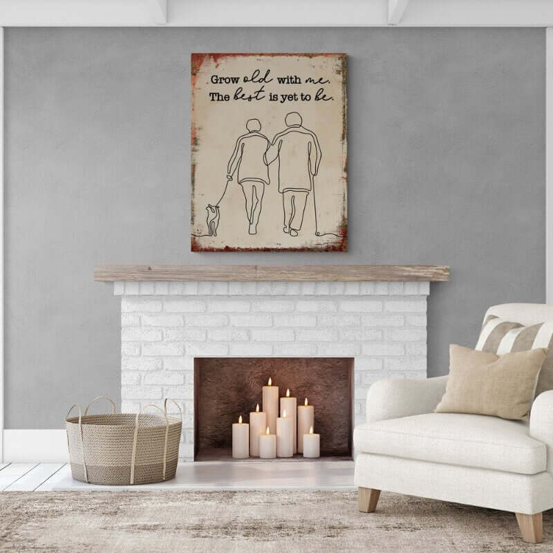 Couples Canvas | Grow Old With Me | Best is Yet to Be 