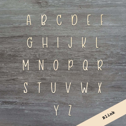 Uppercase Alphabet Wood Cutouts (Standard)